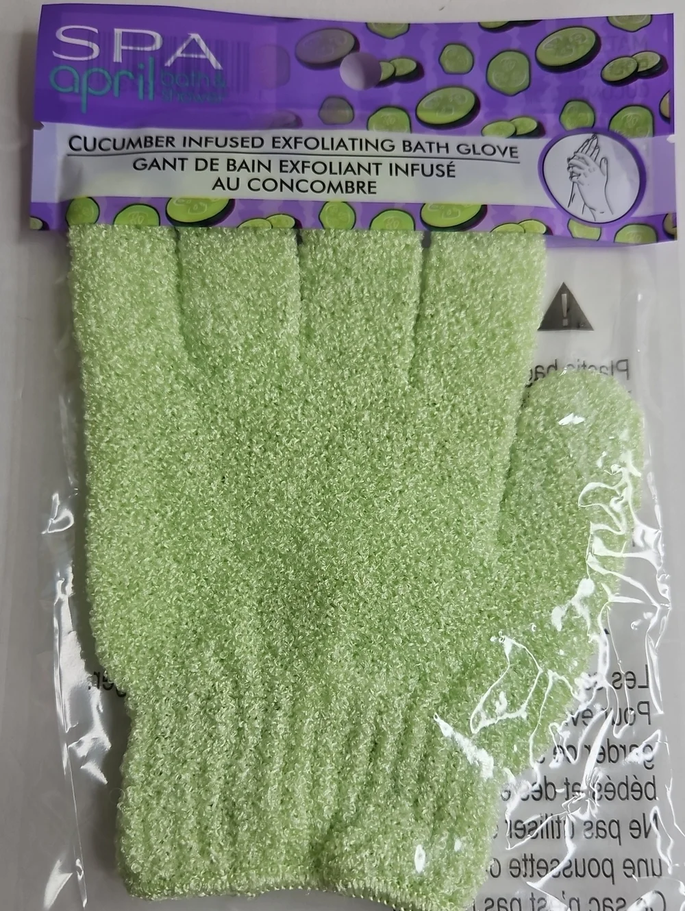 CUCUMBER INFUSED EXFOLIATING BATH GLOVE 1-PIECE